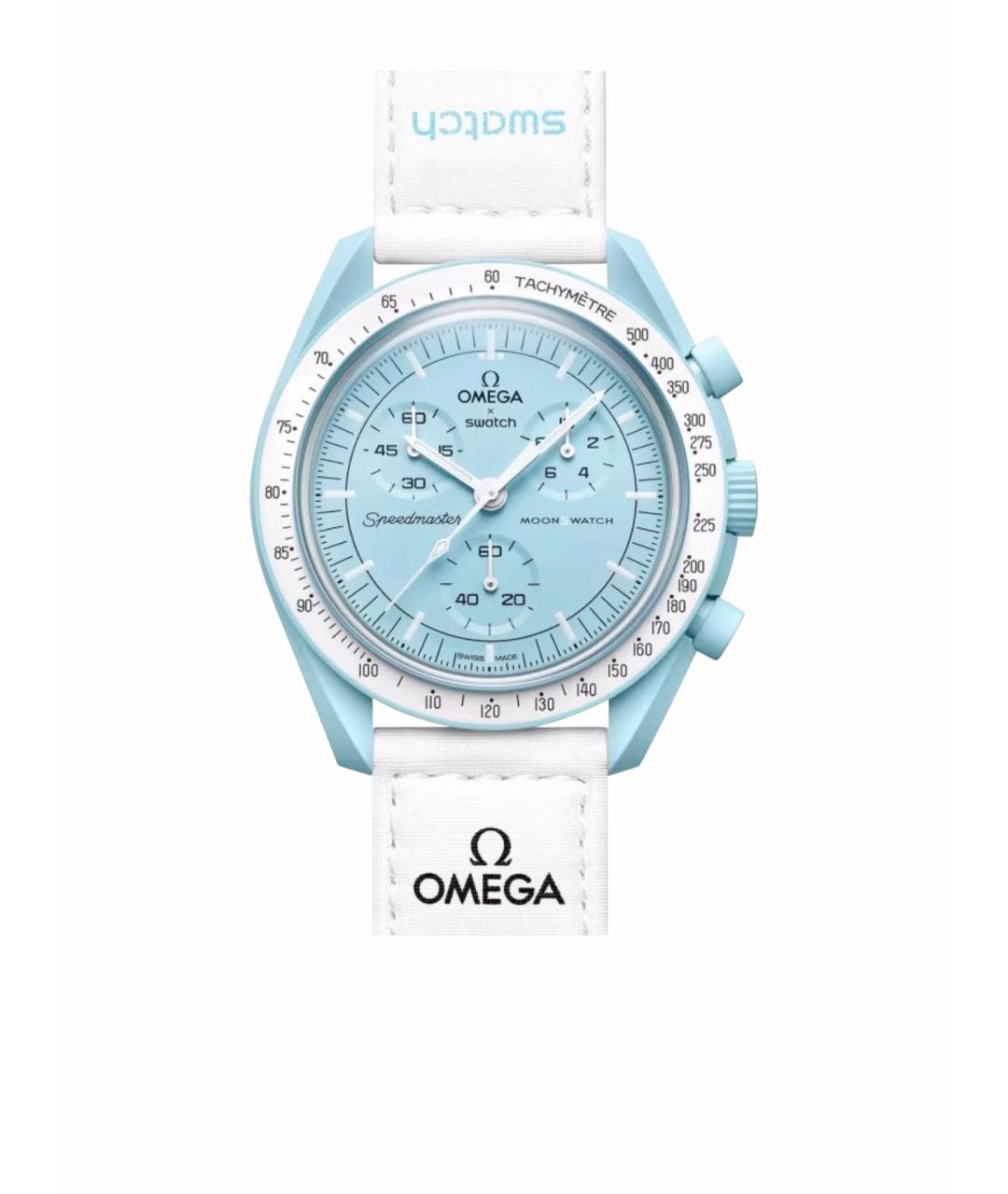 OMEGA Голубые керамические часы, фото 1