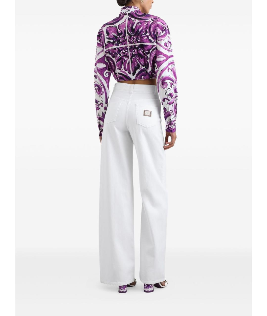 DOLCE&GABBANA Белые прямые джинсы, фото 2