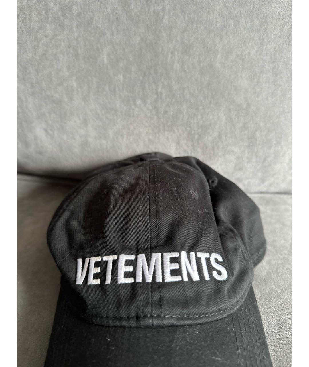 VETEMENTS Черная хлопковая кепка/бейсболка, фото 4