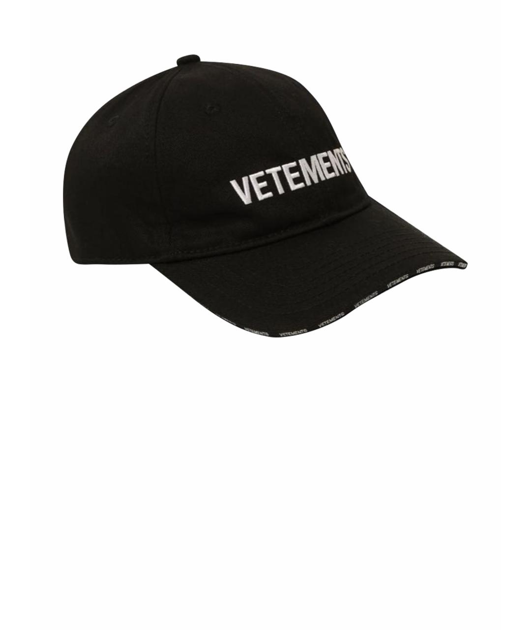 VETEMENTS Черная хлопковая кепка/бейсболка, фото 1