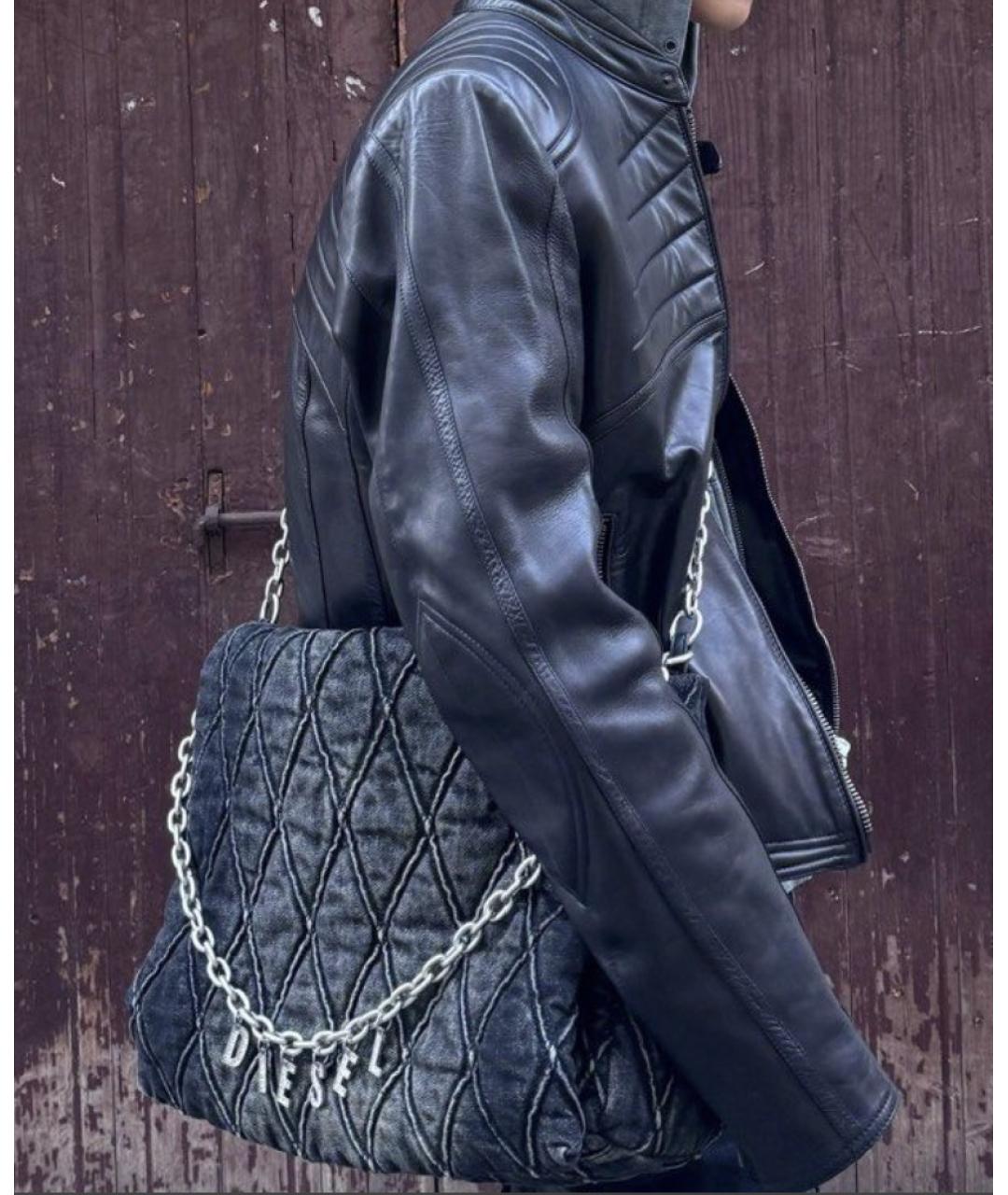 DIESEL Серая деним сумка через плечо, фото 8