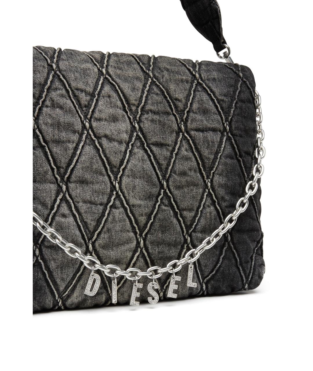 DIESEL Серая деним сумка через плечо, фото 2