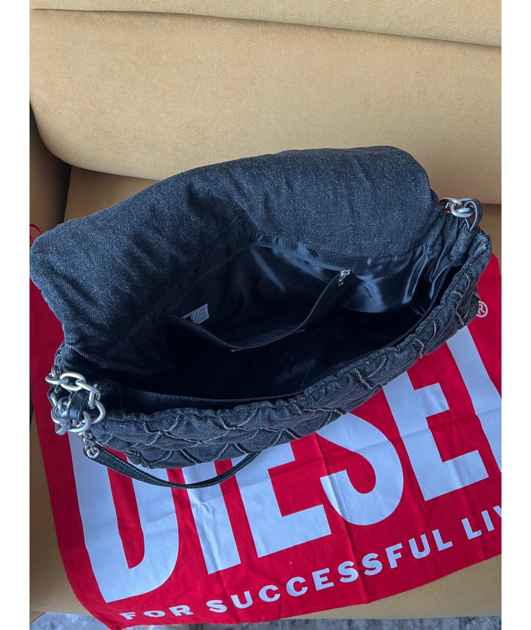 DIESEL Серая деним сумка через плечо, фото 6