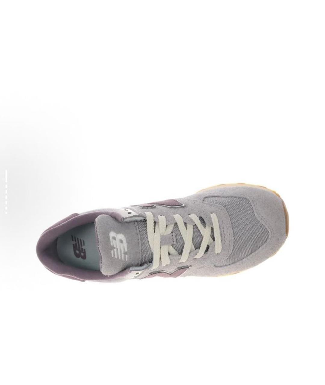 NEW BALANCE Серые текстильные низкие кроссовки / кеды, фото 4