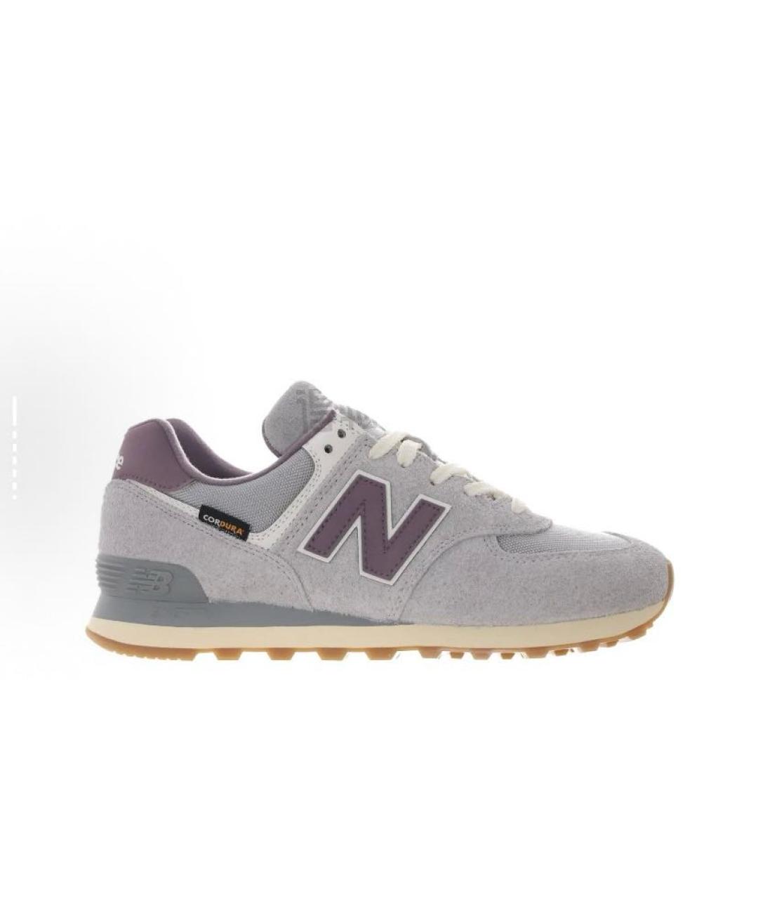 NEW BALANCE Серые текстильные низкие кроссовки / кеды, фото 2