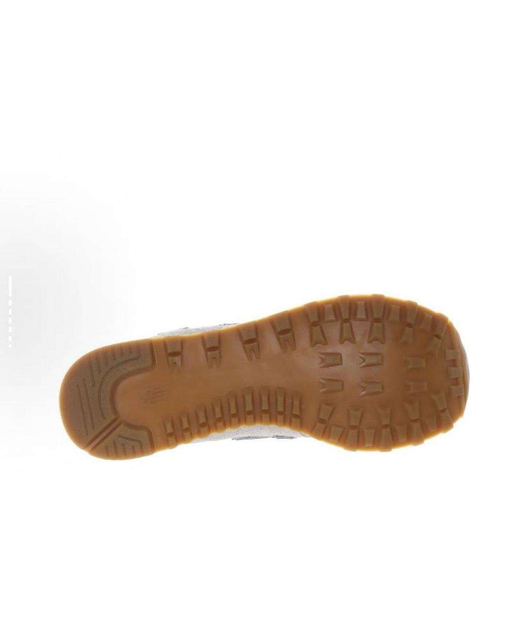 NEW BALANCE Серые текстильные низкие кроссовки / кеды, фото 5