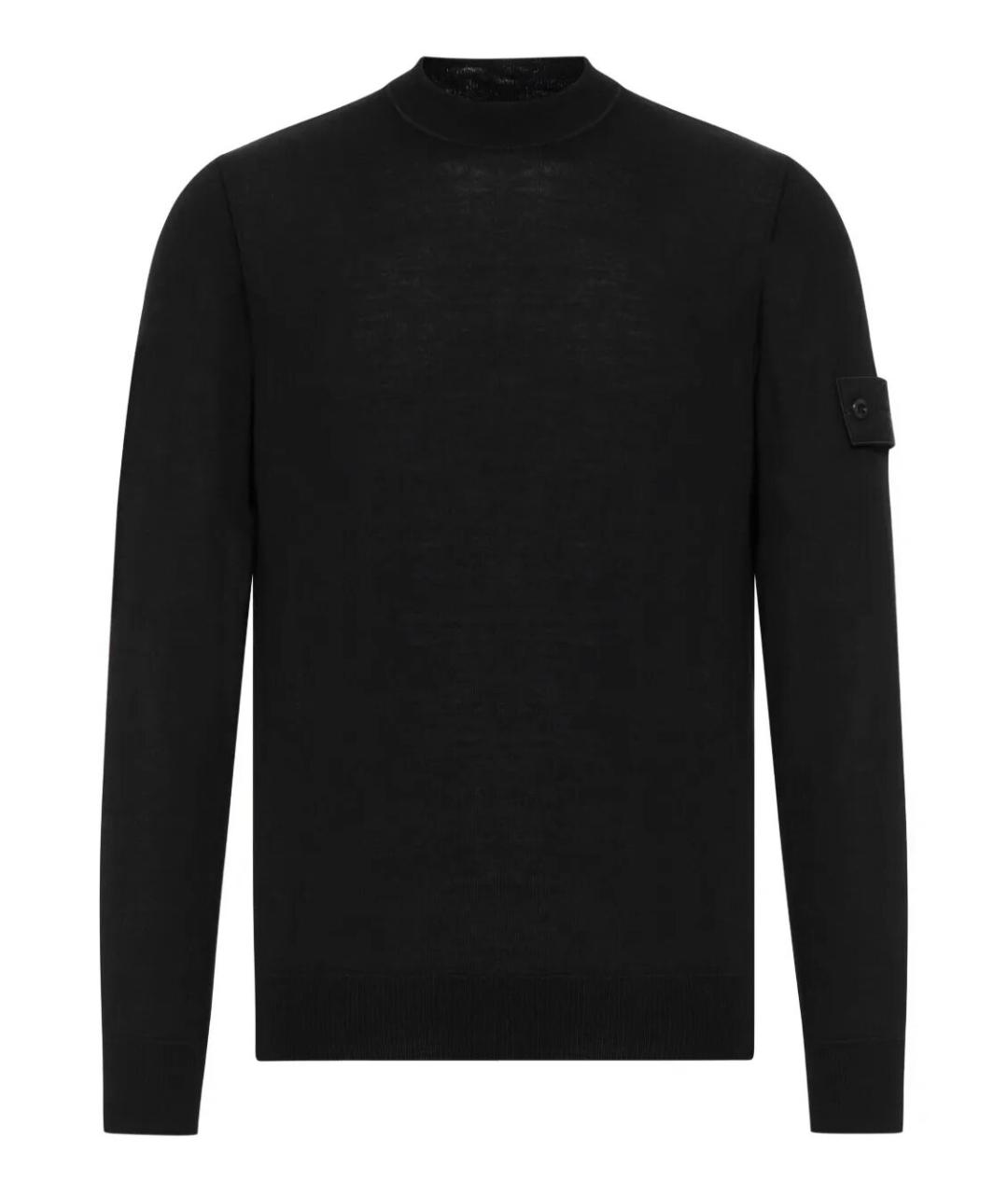 STONE ISLAND Черный шерстяной джемпер / свитер, фото 1