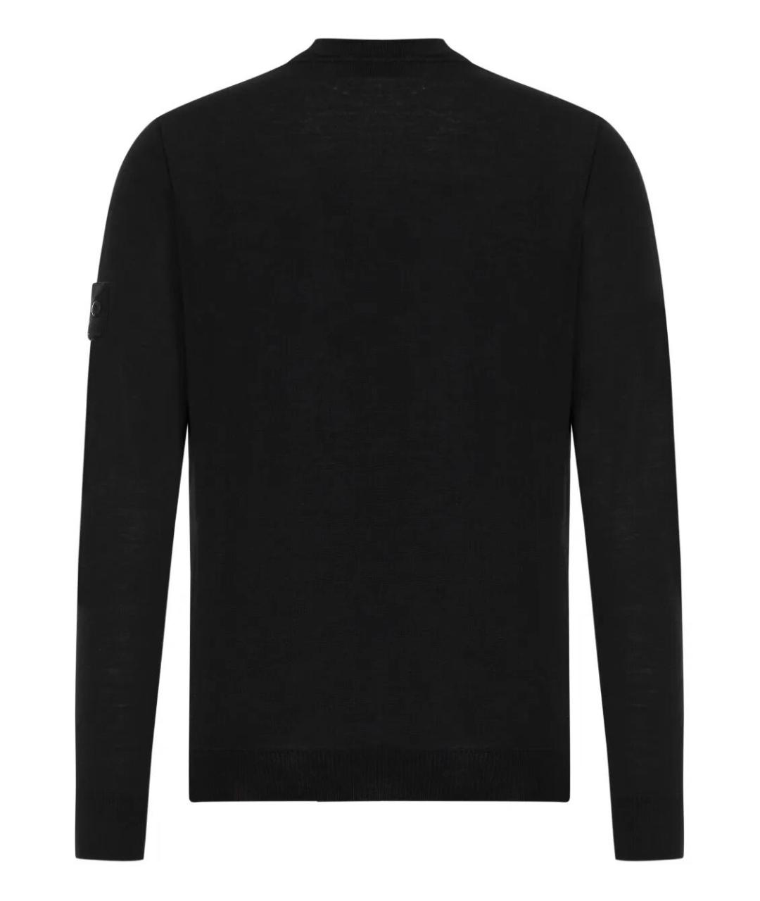 STONE ISLAND Черный шерстяной джемпер / свитер, фото 2