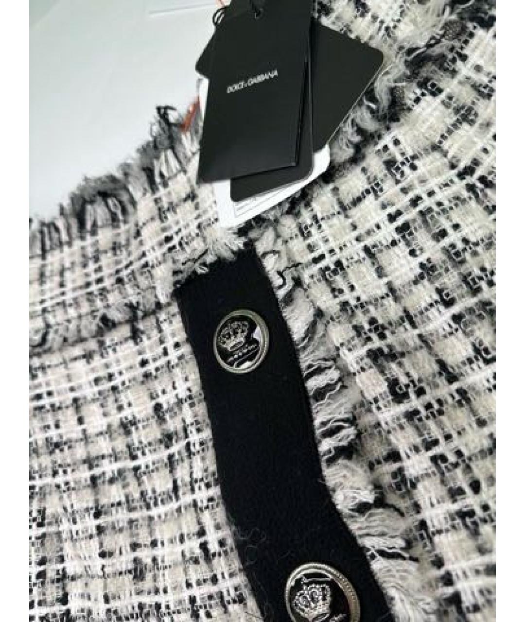 DOLCE&GABBANA Черная шерстяная юбка макси, фото 4