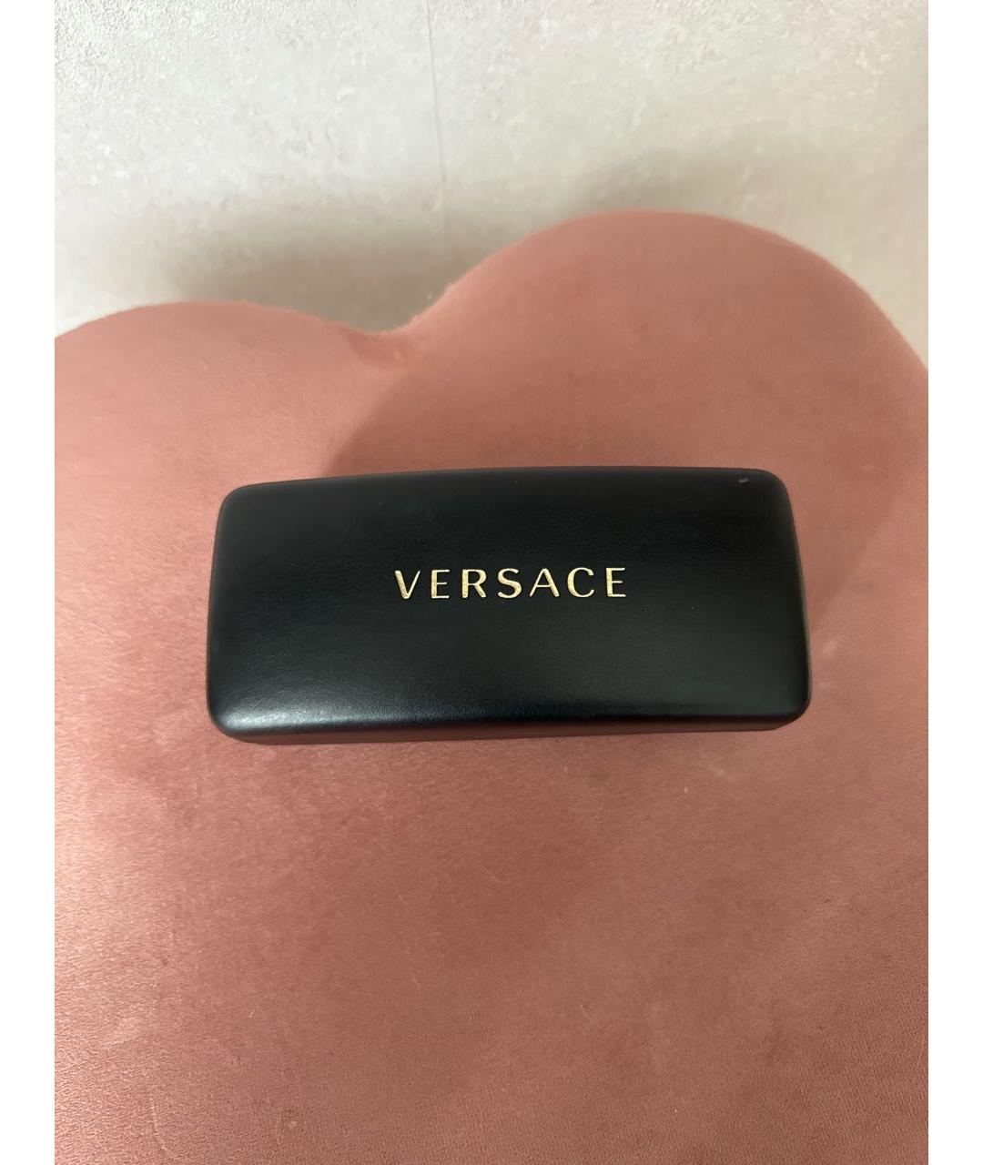 VERSACE Черные пластиковые солнцезащитные очки, фото 4