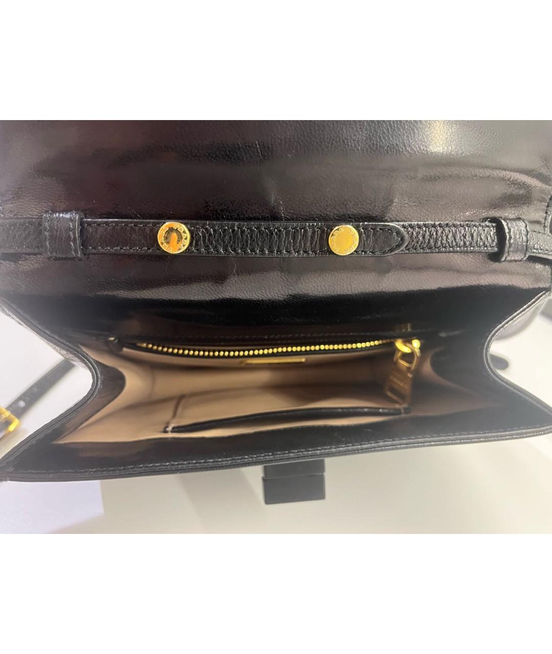 PRADA Черная сумка через плечо из лакированной кожи, фото 4