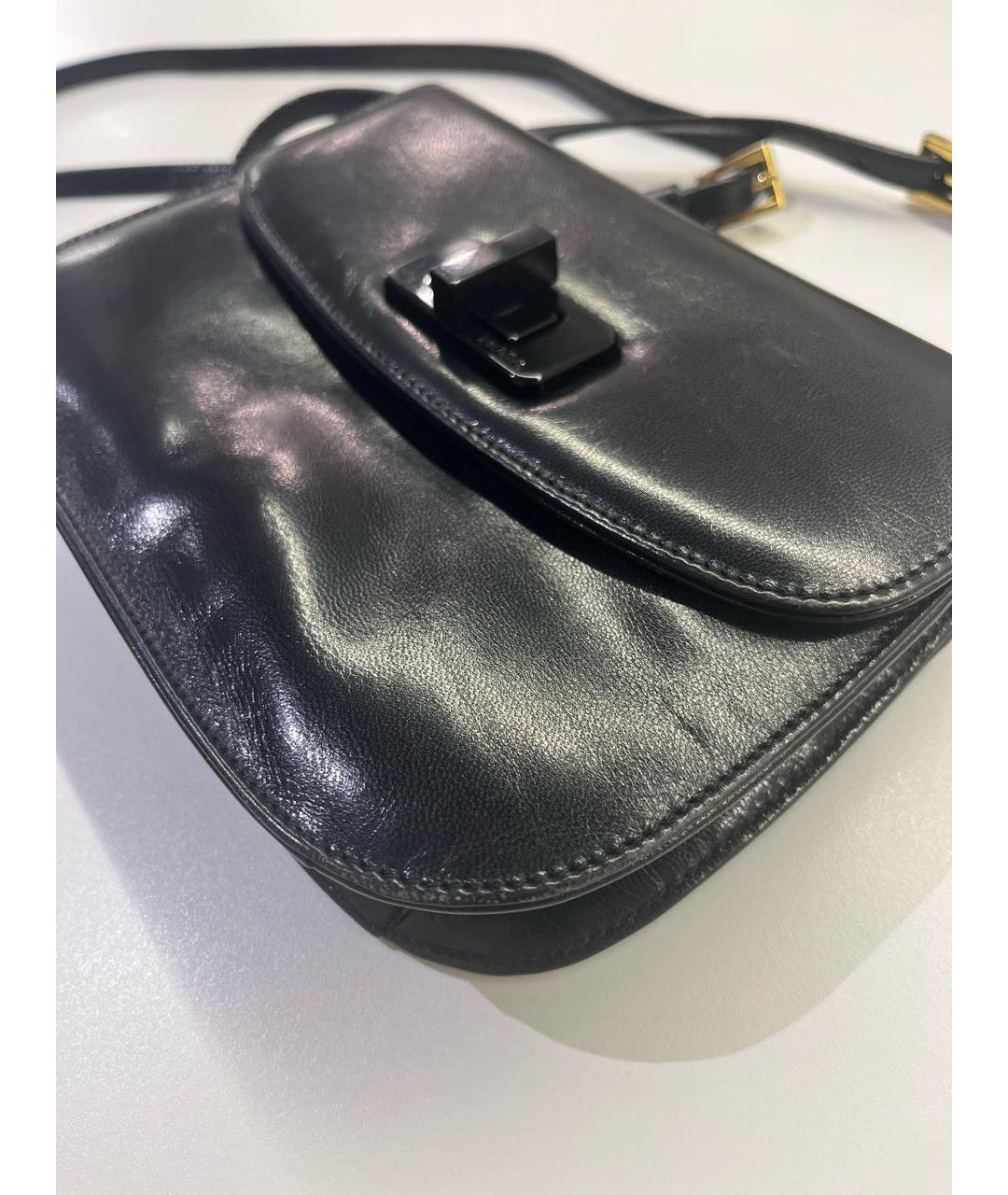 PRADA Черная сумка через плечо из лакированной кожи, фото 2