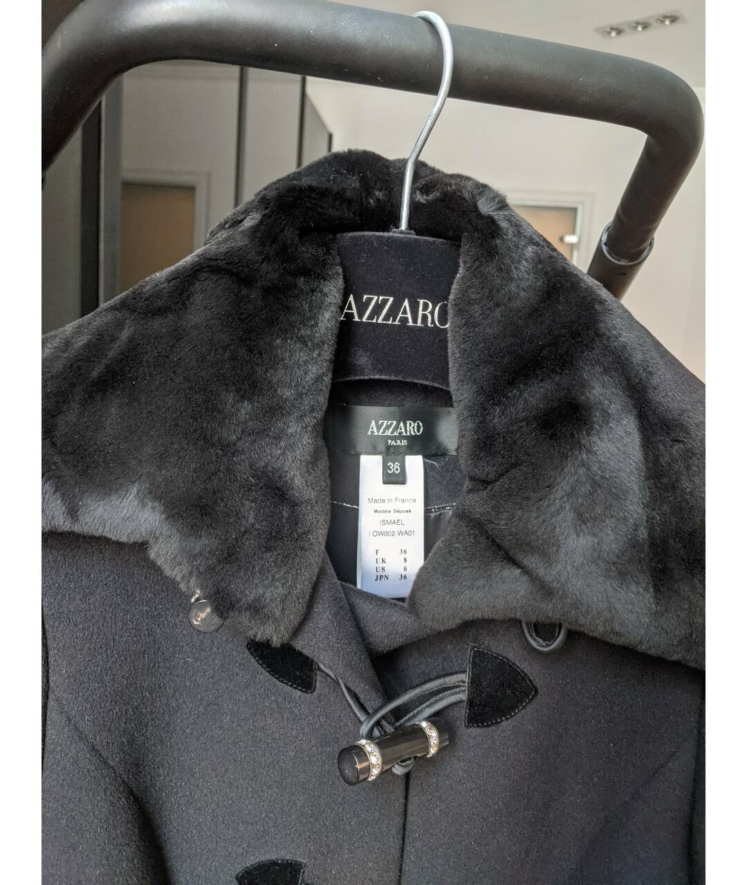 AZZARO Антрацитовое шерстяное пальто, фото 7