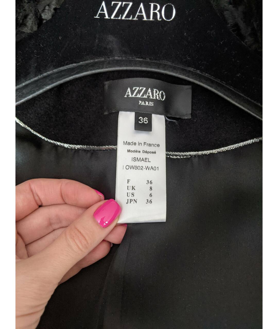 AZZARO Антрацитовое шерстяное пальто, фото 8