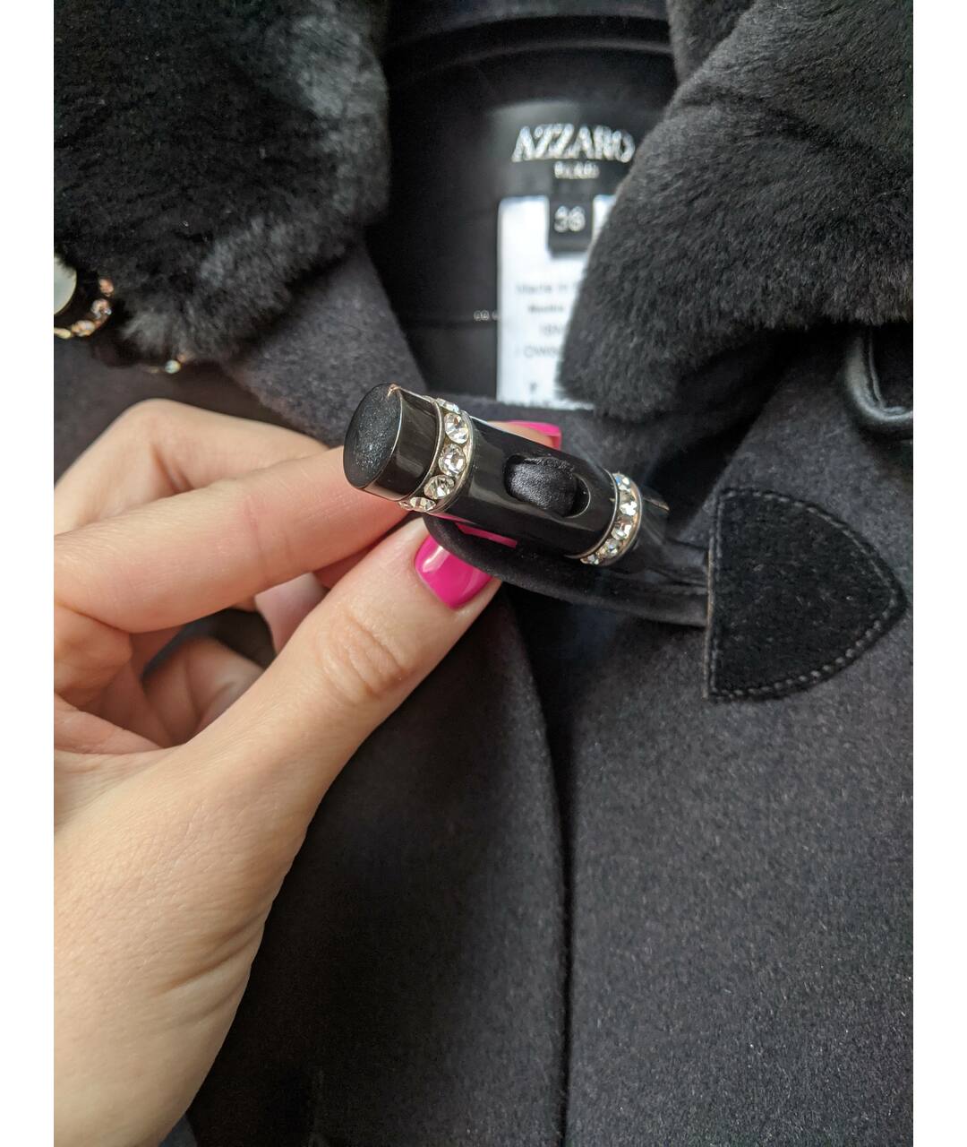 AZZARO Антрацитовое шерстяное пальто, фото 4