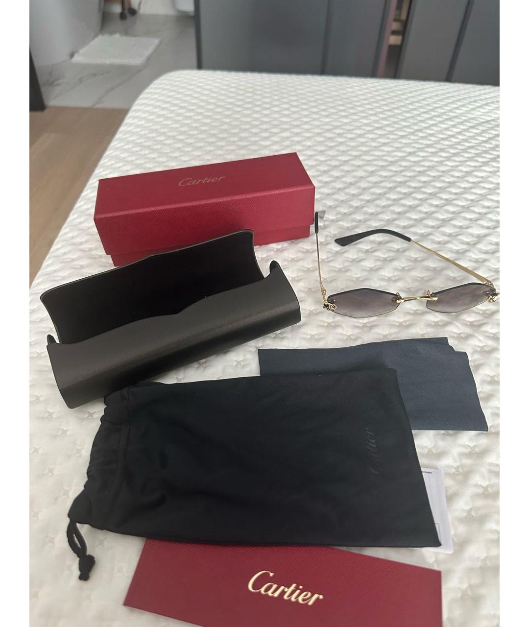 CARTIER Металлические солнцезащитные очки, фото 4