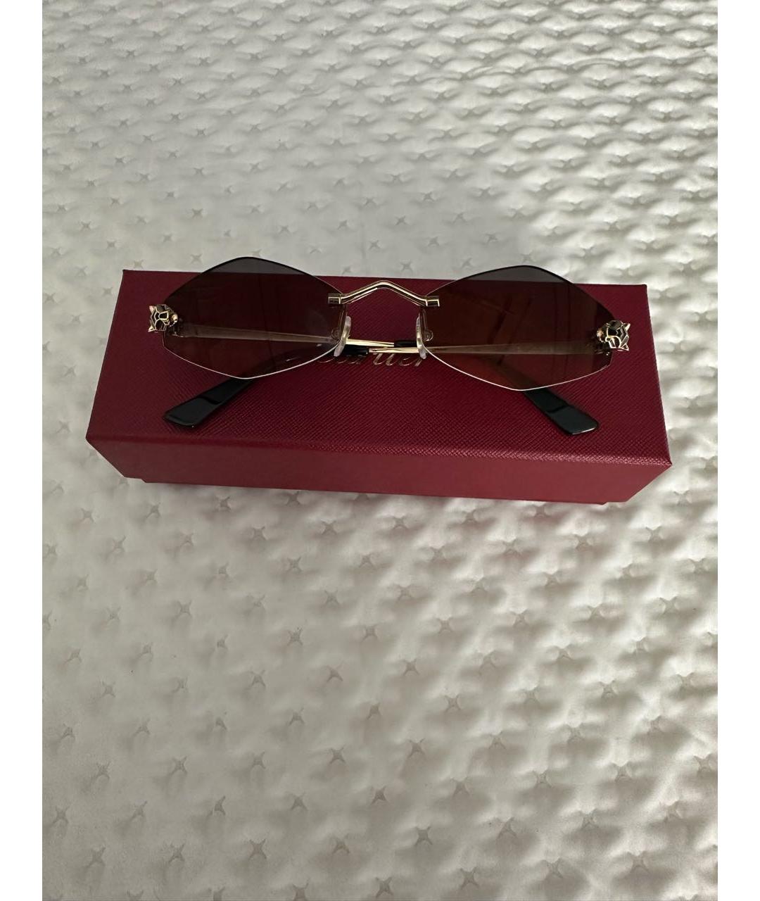 CARTIER Металлические солнцезащитные очки, фото 5
