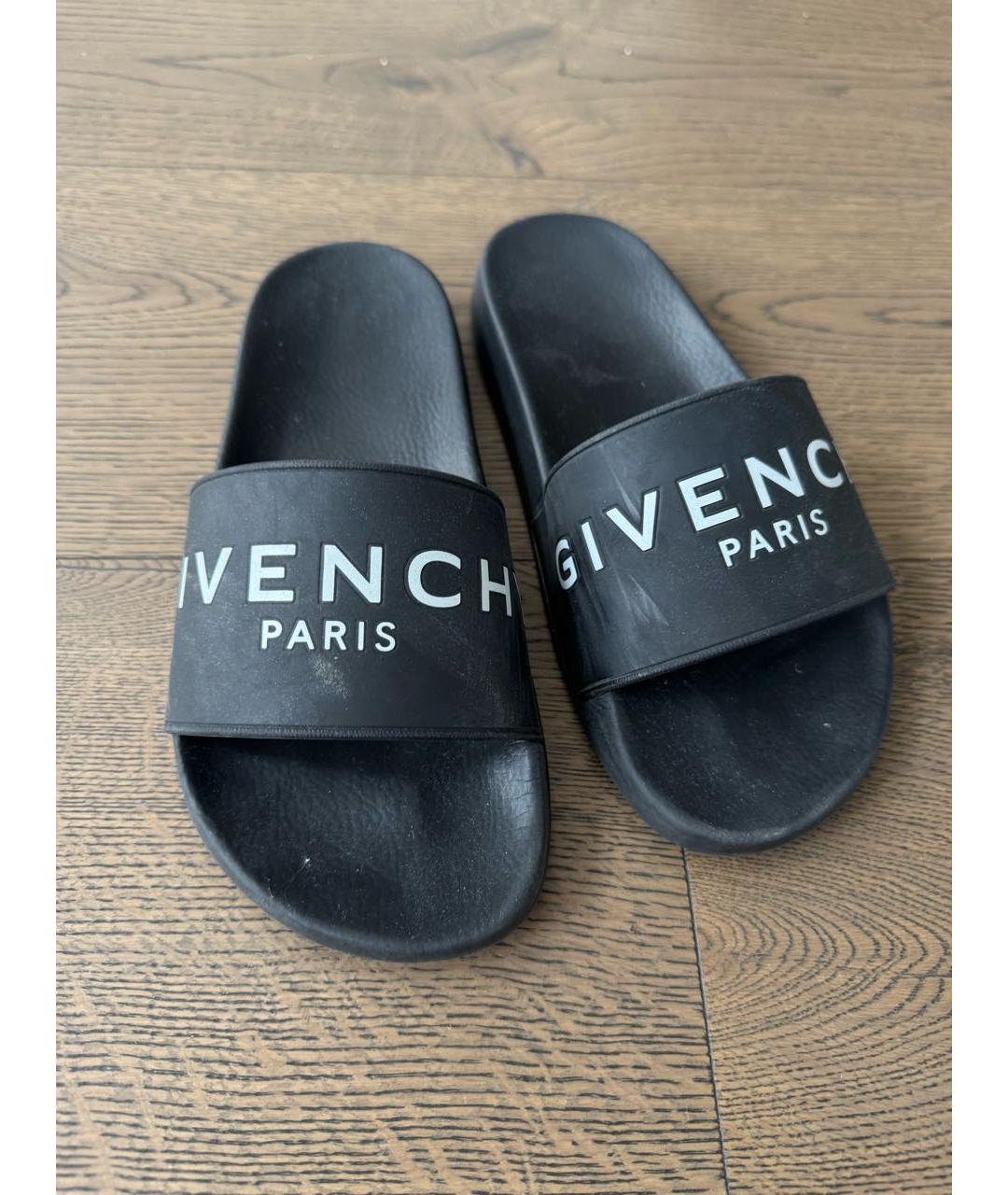 GIVENCHY Черные резиновые шлепанцы, фото 2
