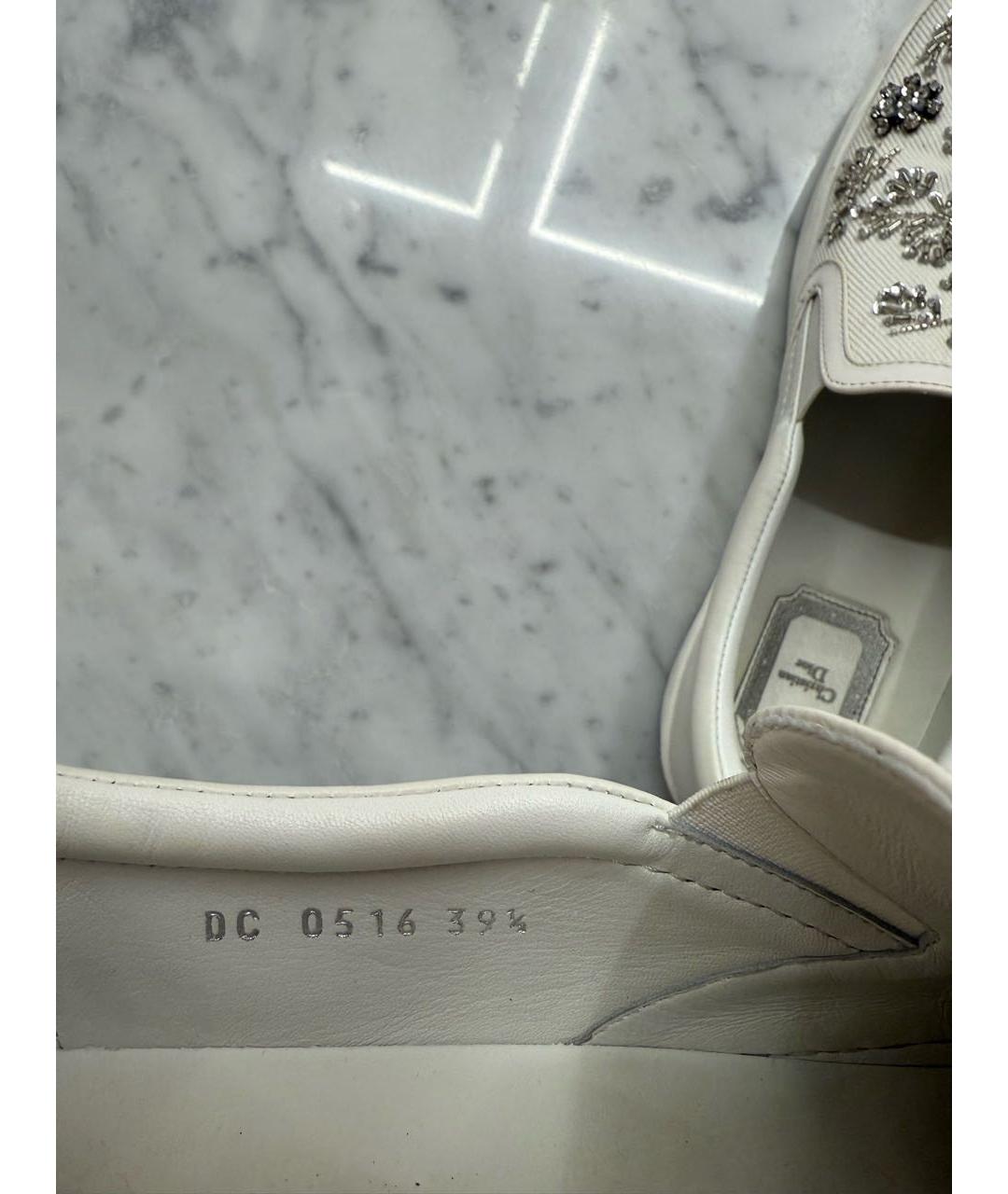 CHRISTIAN DIOR Белые кожаные кеды, фото 4