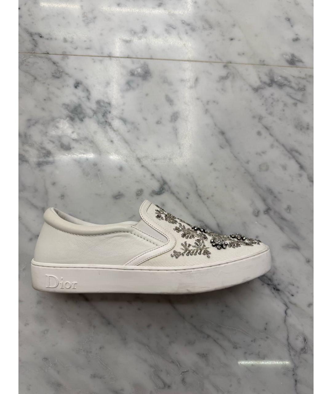 CHRISTIAN DIOR Белые кожаные кеды, фото 5
