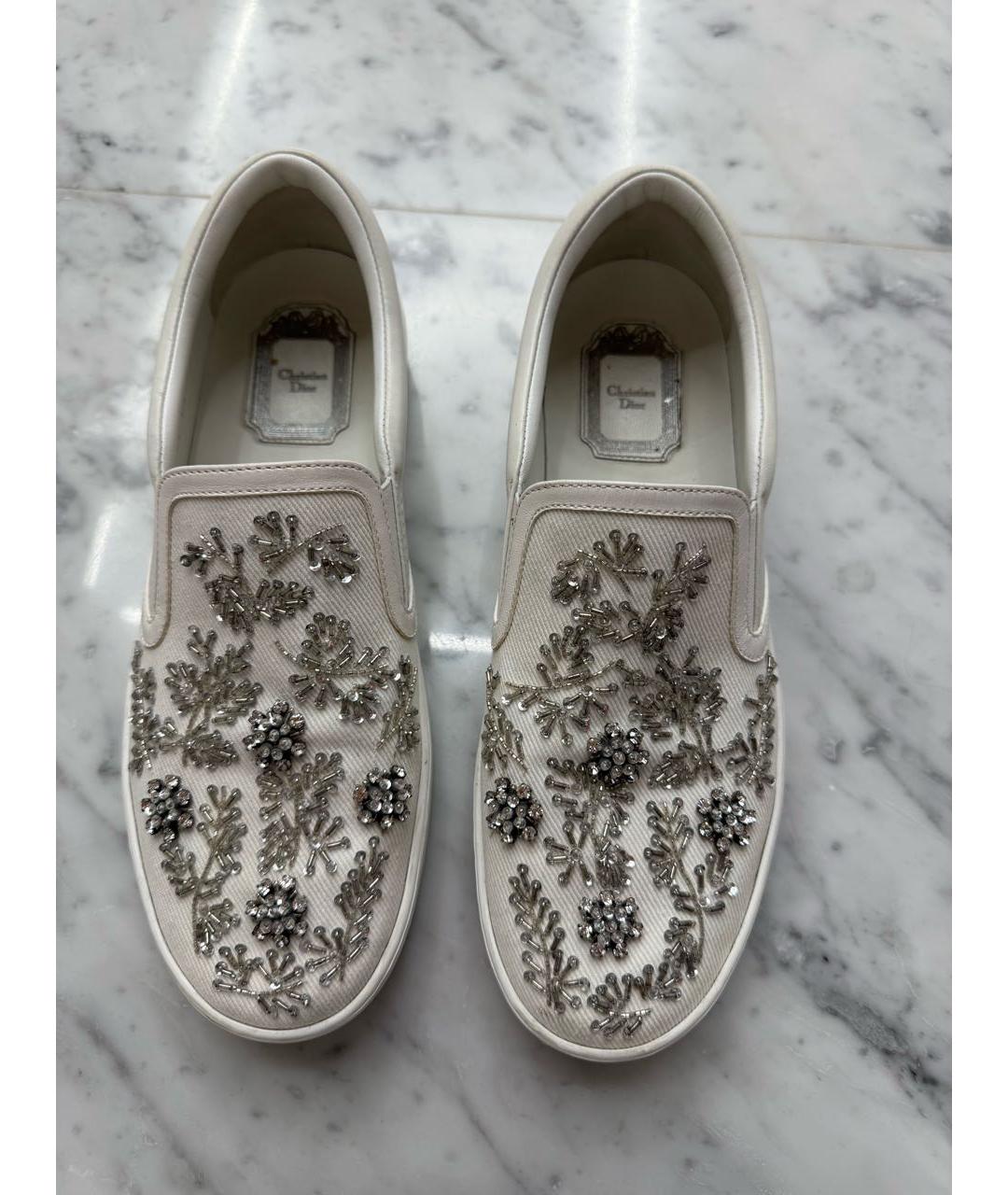 CHRISTIAN DIOR Белые кожаные кеды, фото 2