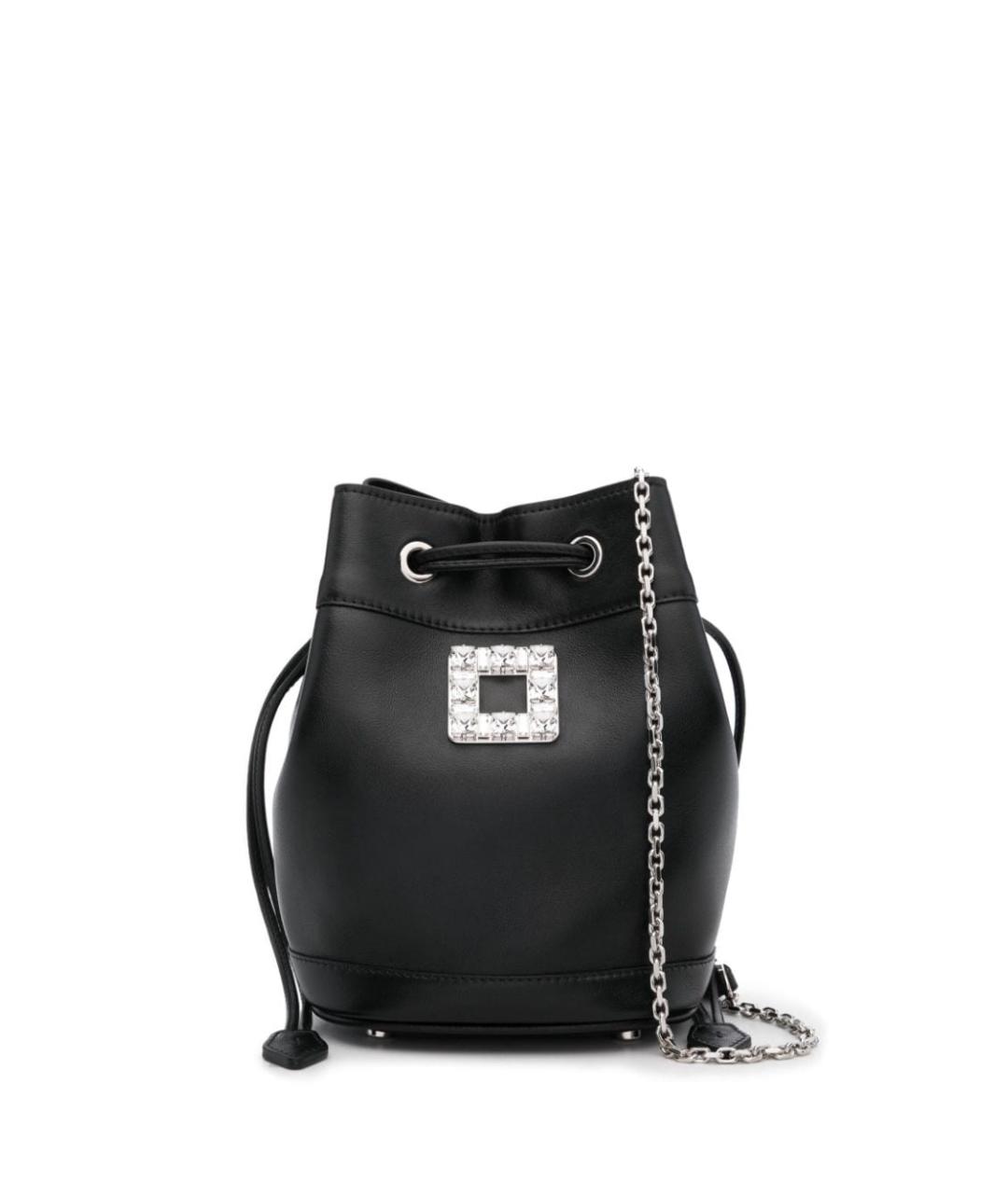 ROGER VIVIER Черная кожаная сумка через плечо, фото 1