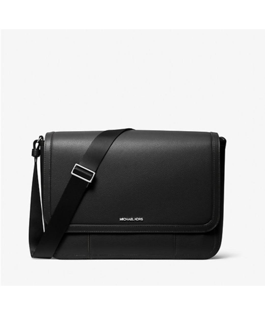 MICHAEL KORS Черный кожаный портфель, фото 8