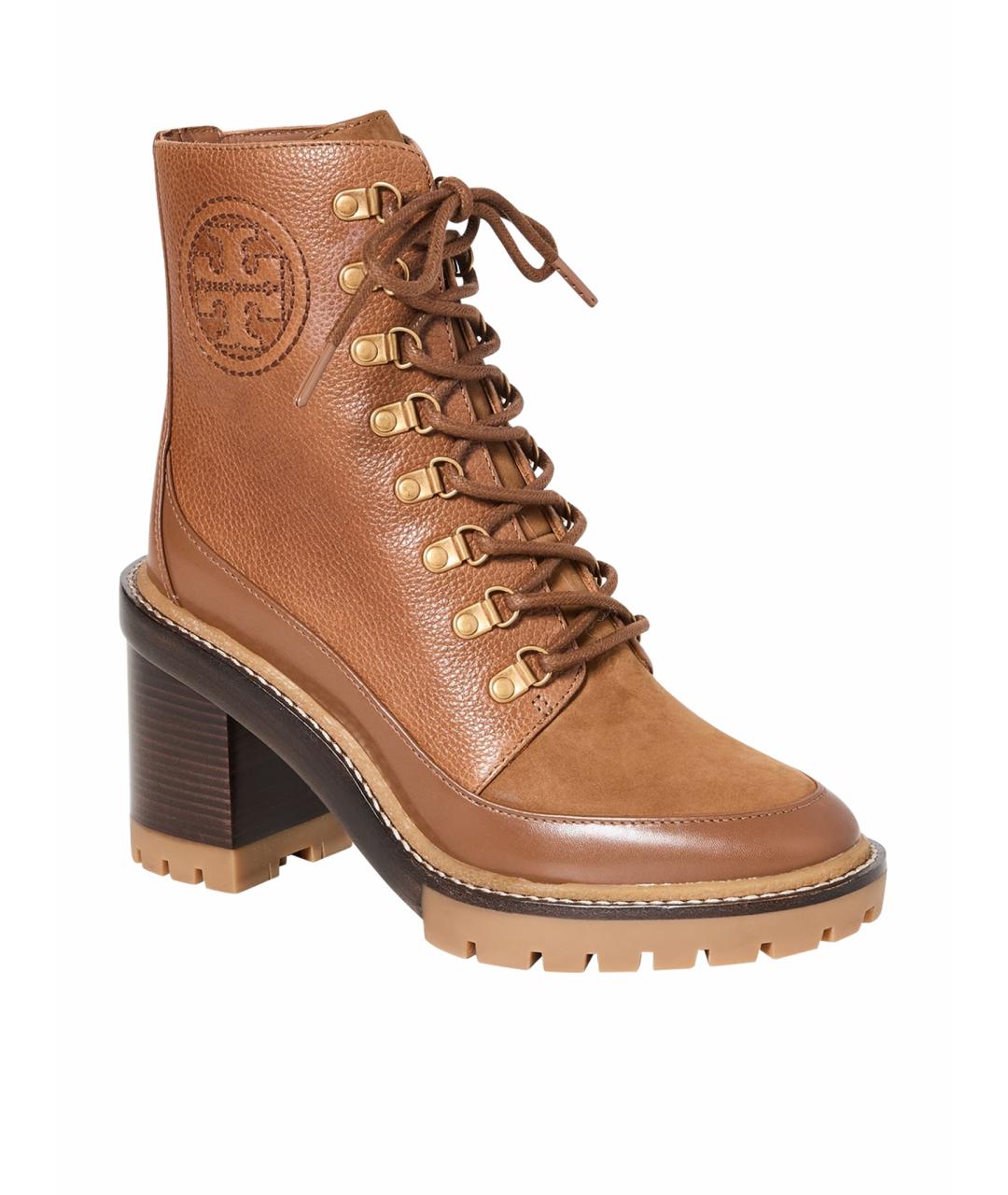 TORY BURCH Коричневые кожаные ботильоны, фото 1