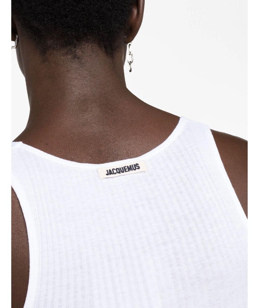 JACQUEMUS Белая хлопковая майка, фото 2