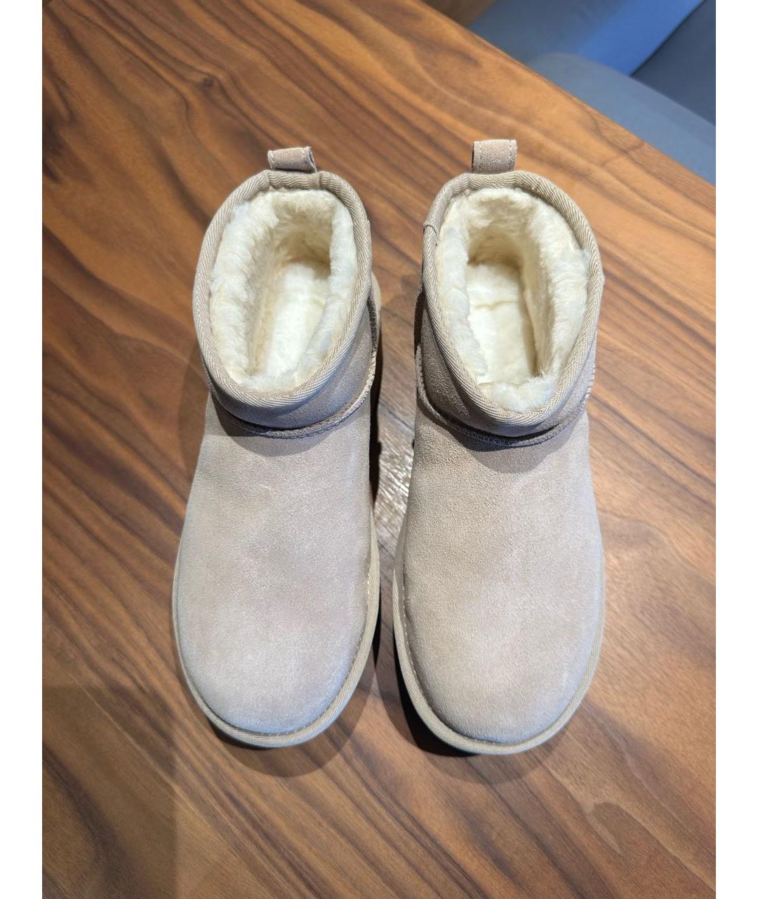 UGG AUSTRALIA Бежевые замшевые ботинки, фото 3