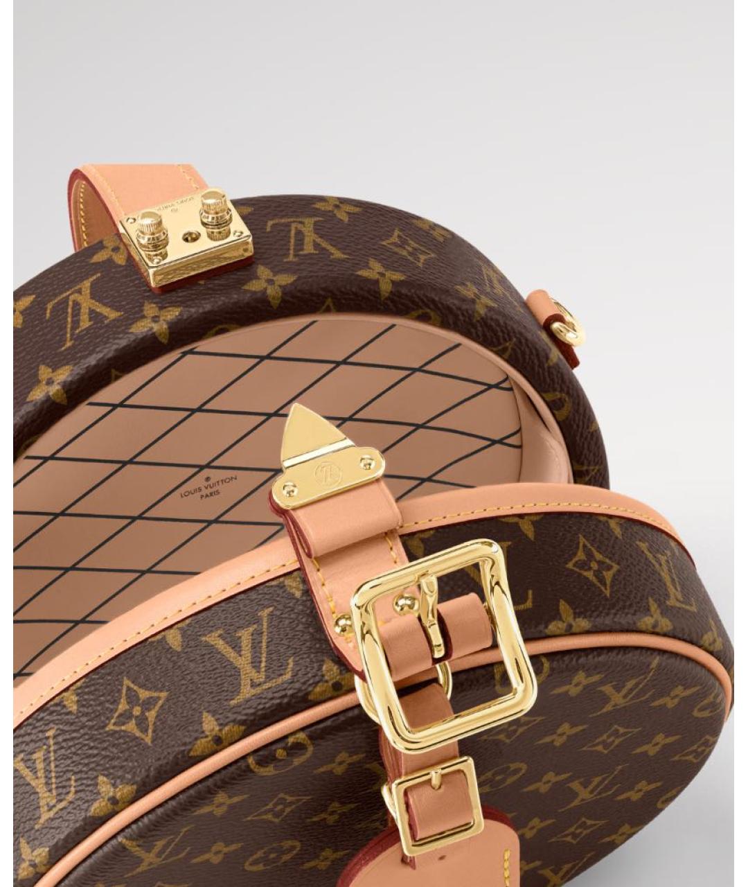 LOUIS VUITTON Коричневая кожаная сумка через плечо, фото 2