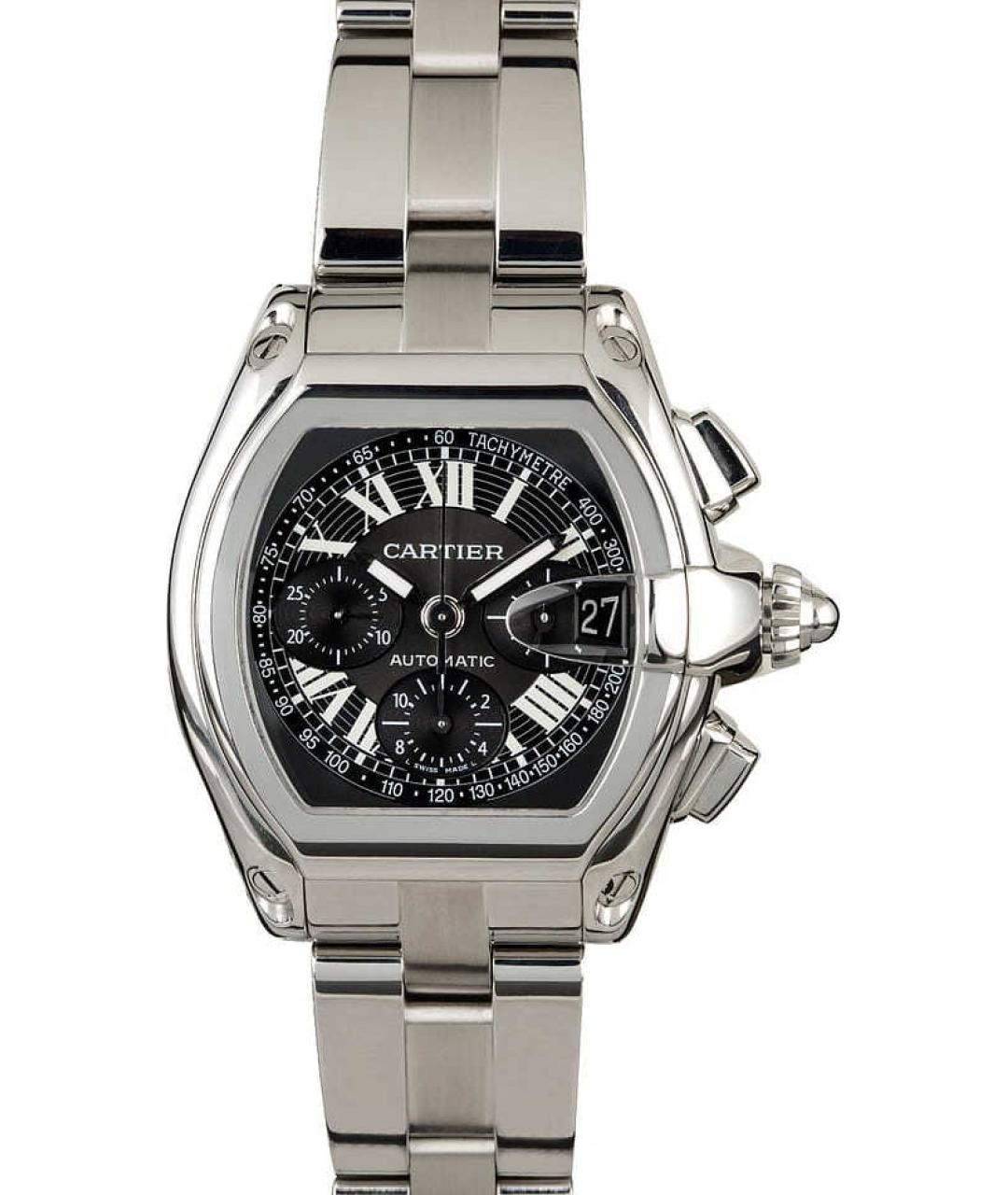 CARTIER Черные часы, фото 7