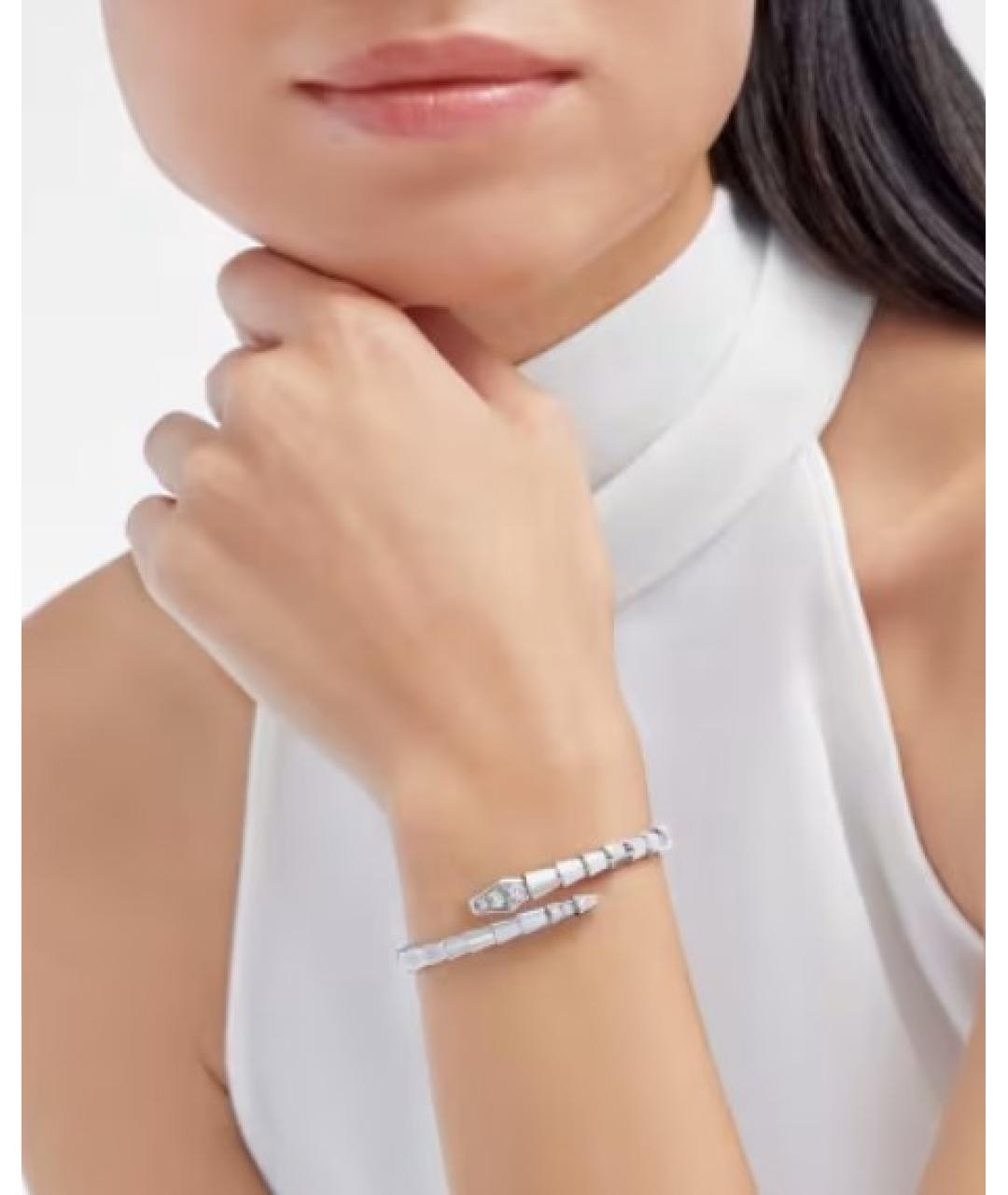 BVLGARI Серебрянный браслет из белого золота, фото 4