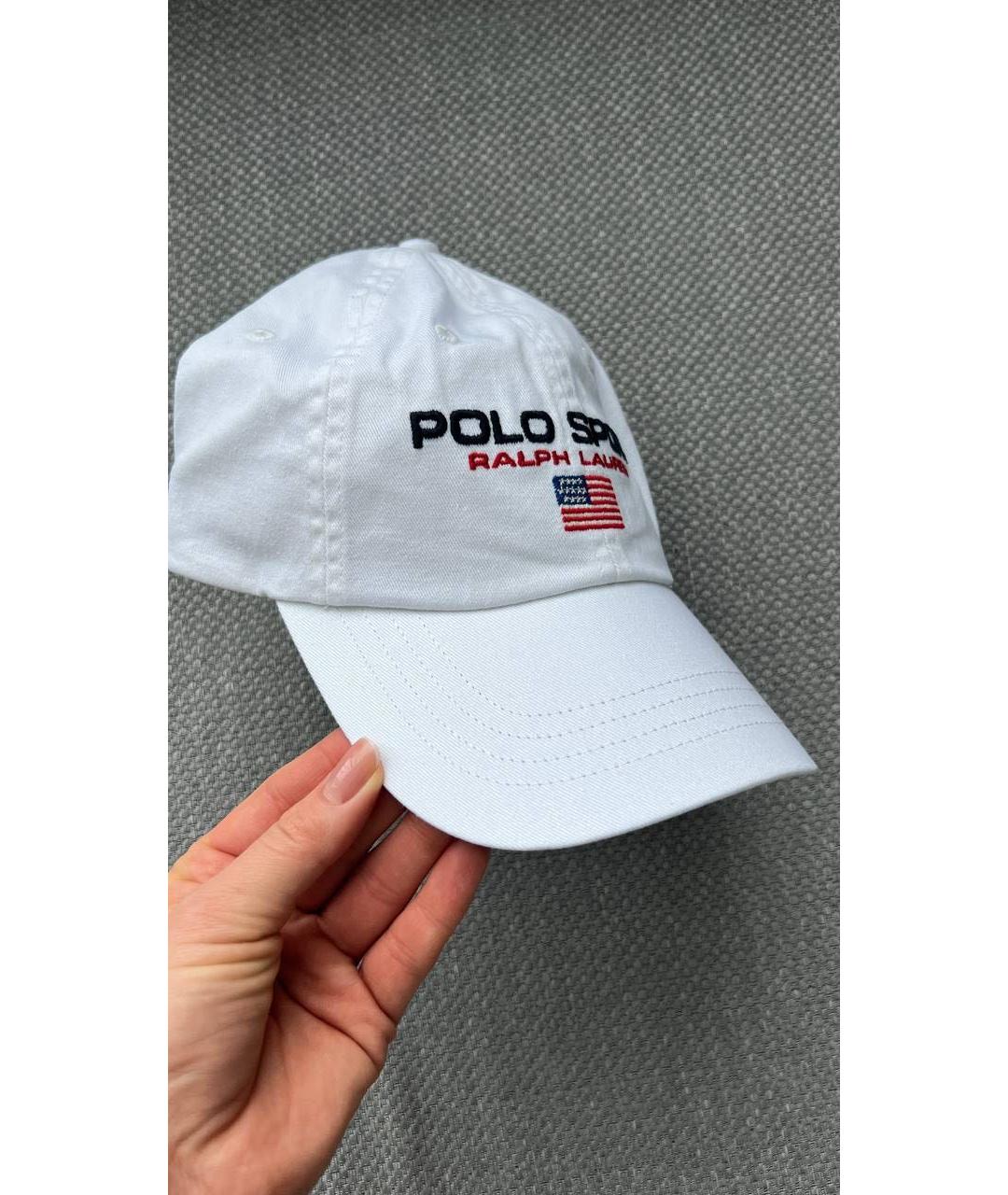 POLO RALPH LAUREN Белая хлопковая кепка, фото 8