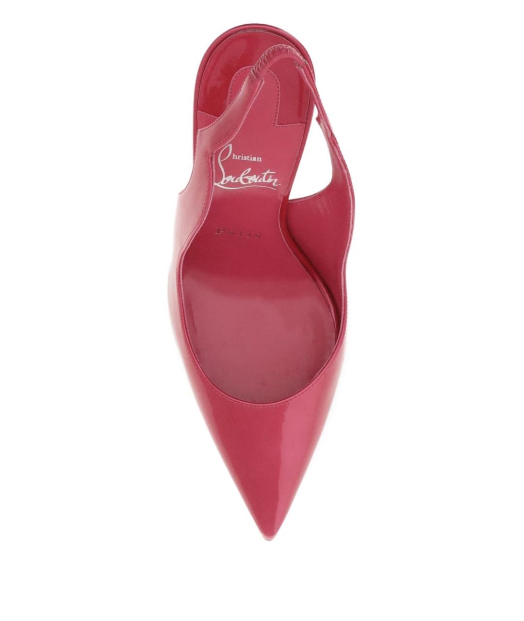 CHRISTIAN LOUBOUTIN Фуксия кожаные туфли, фото 4