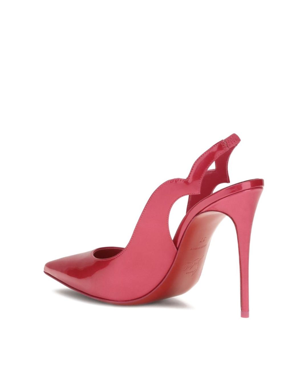 CHRISTIAN LOUBOUTIN Фуксия кожаные туфли, фото 2