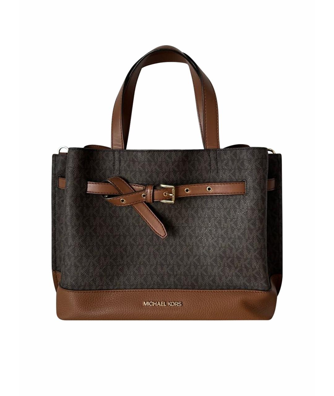 MICHAEL KORS Коричневая сумка тоут из искусственной кожи, фото 1