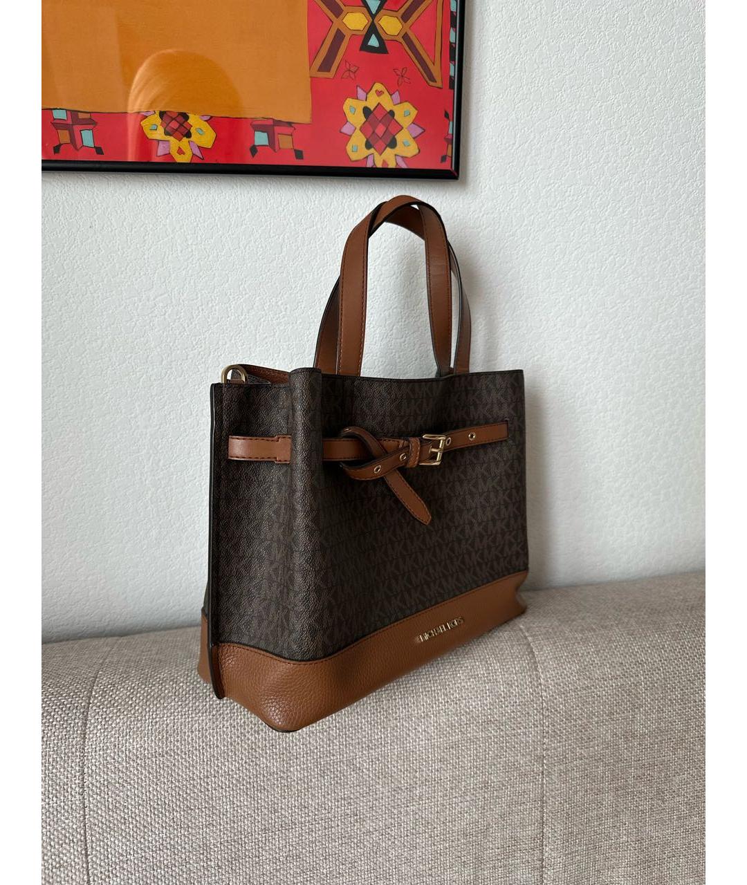 MICHAEL KORS Коричневая сумка тоут из искусственной кожи, фото 2