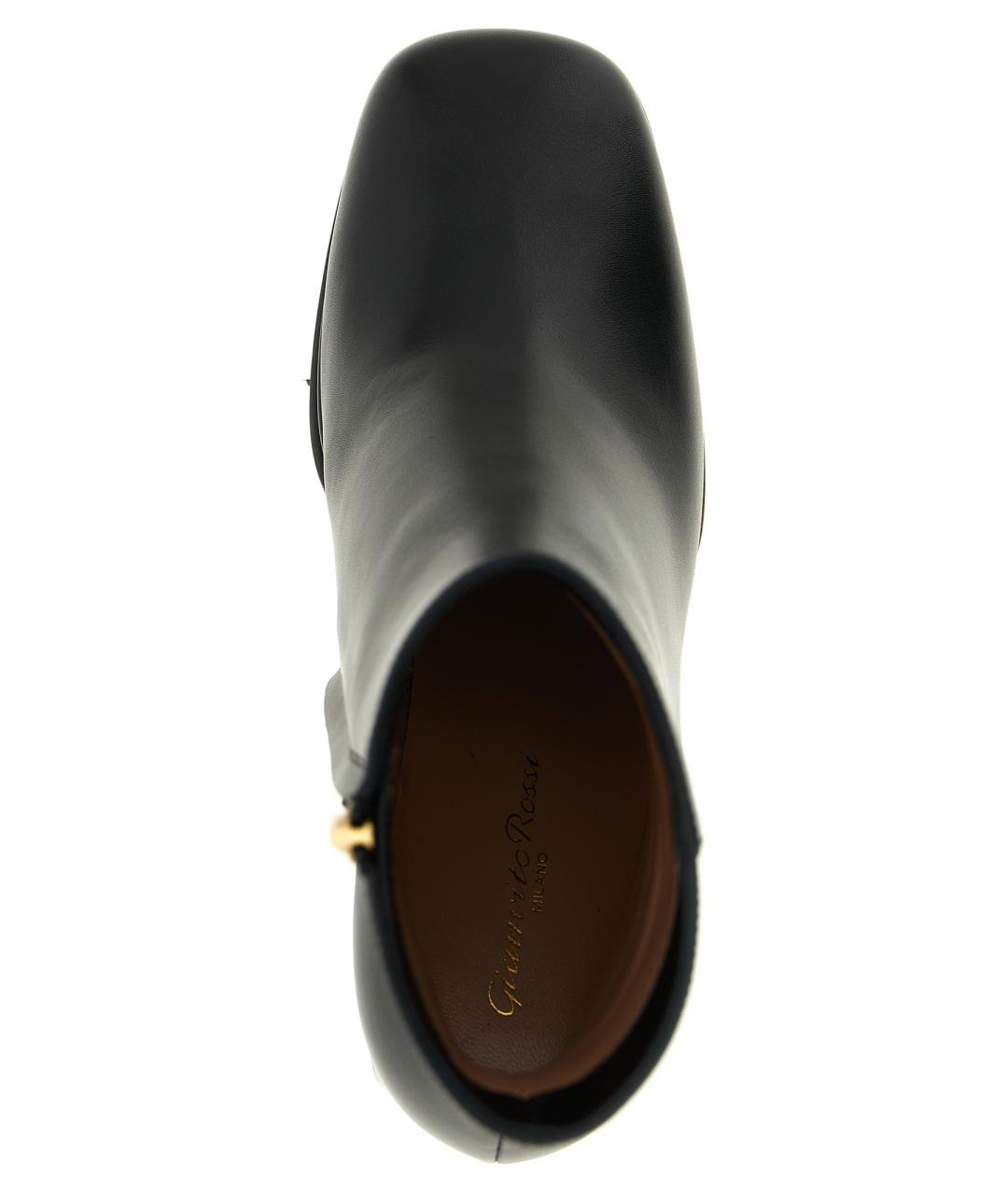 GIANVITO ROSSI Черные кожаные ботинки, фото 4