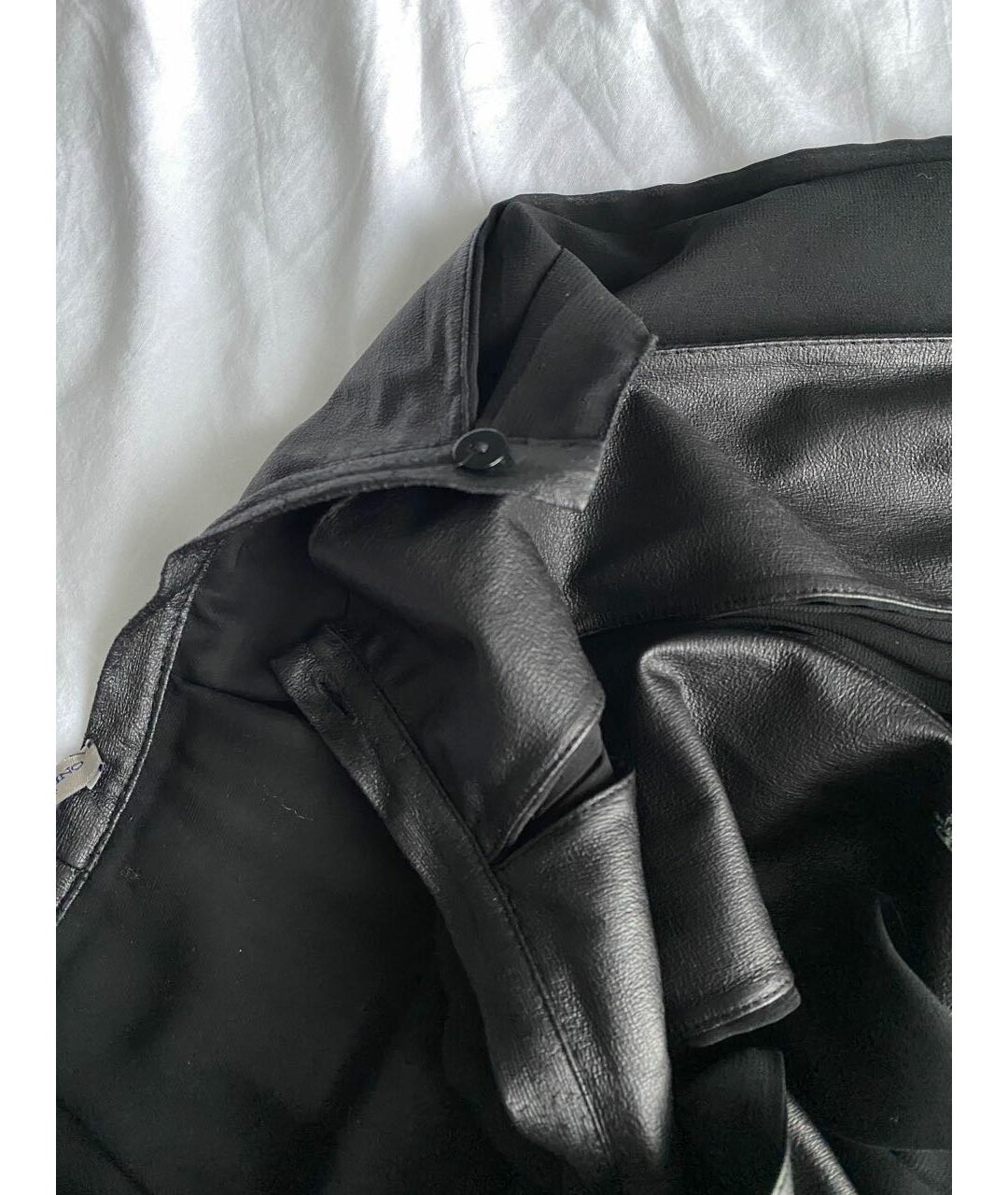 ERMANNO SCERVINO Черная кожаная юбка мини, фото 3