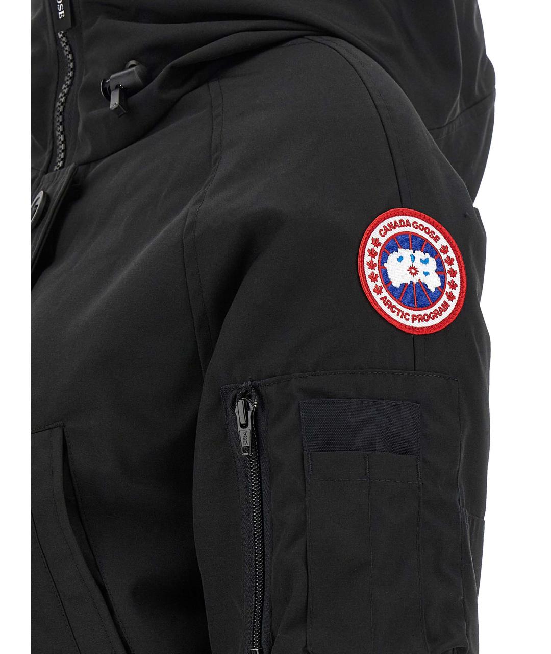 CANADA GOOSE Черная полиэстеровая куртка, фото 4