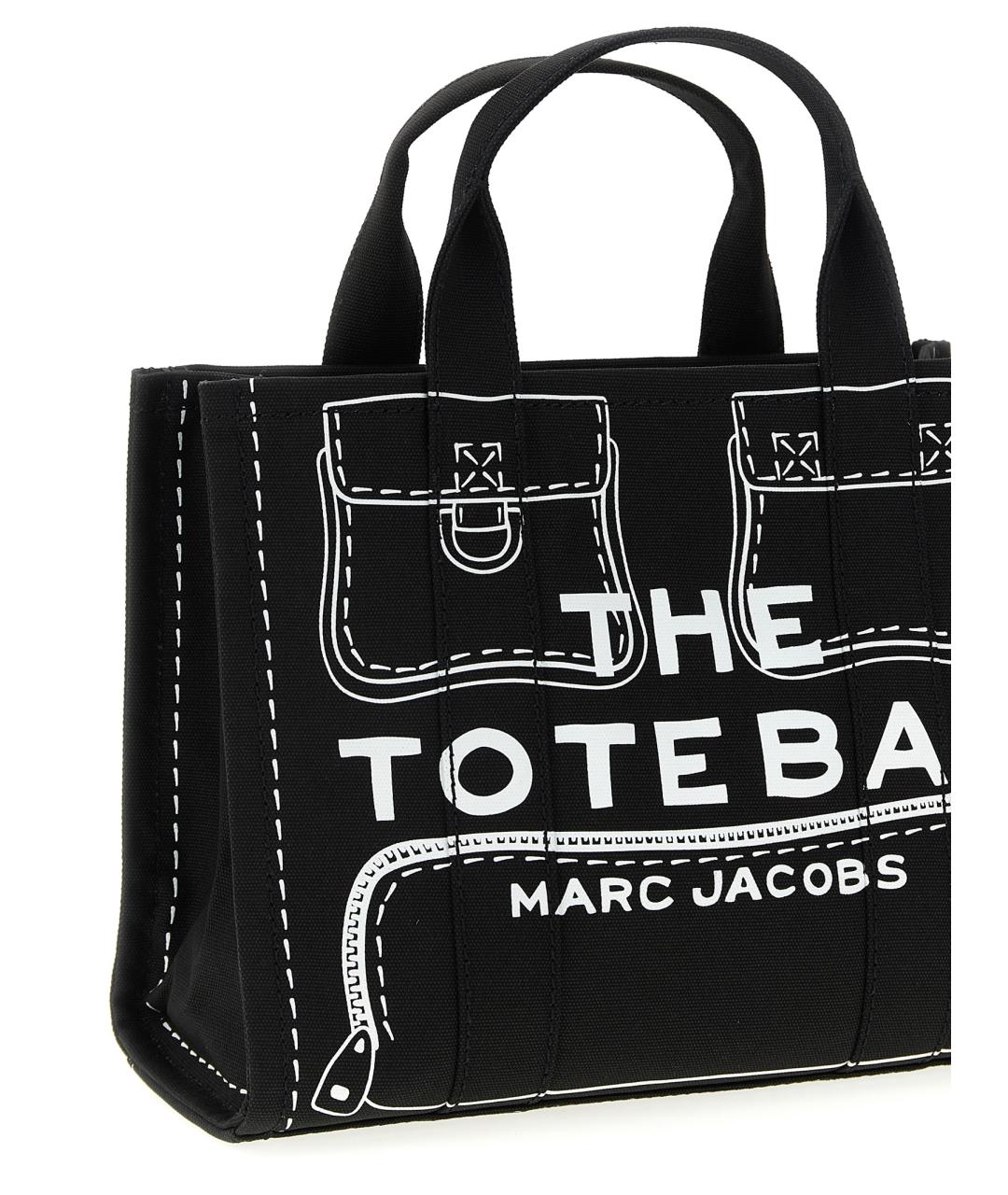 MARC JACOBS Черная хлопковая сумка тоут, фото 3