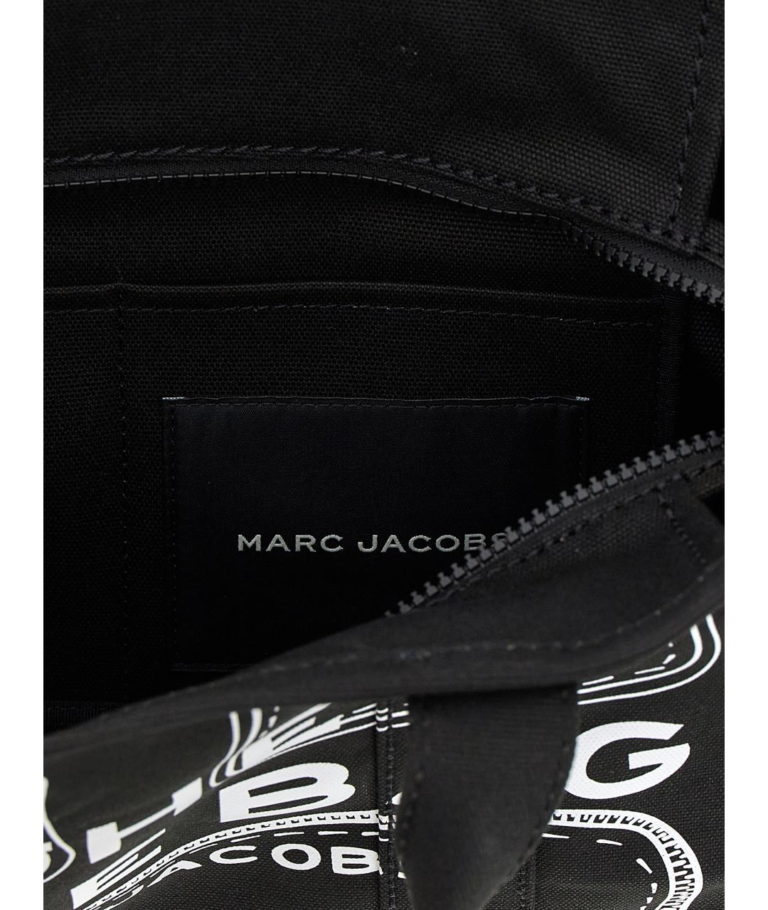 MARC JACOBS Черная хлопковая сумка тоут, фото 4