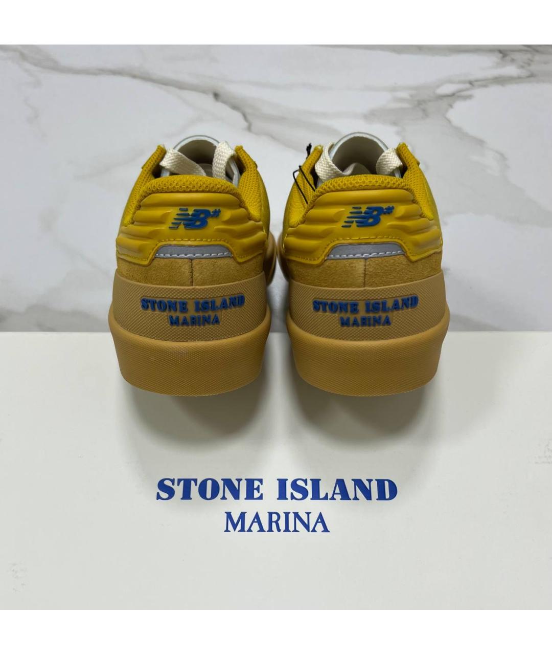 STONE ISLAND Желтые низкие кроссовки / кеды, фото 5