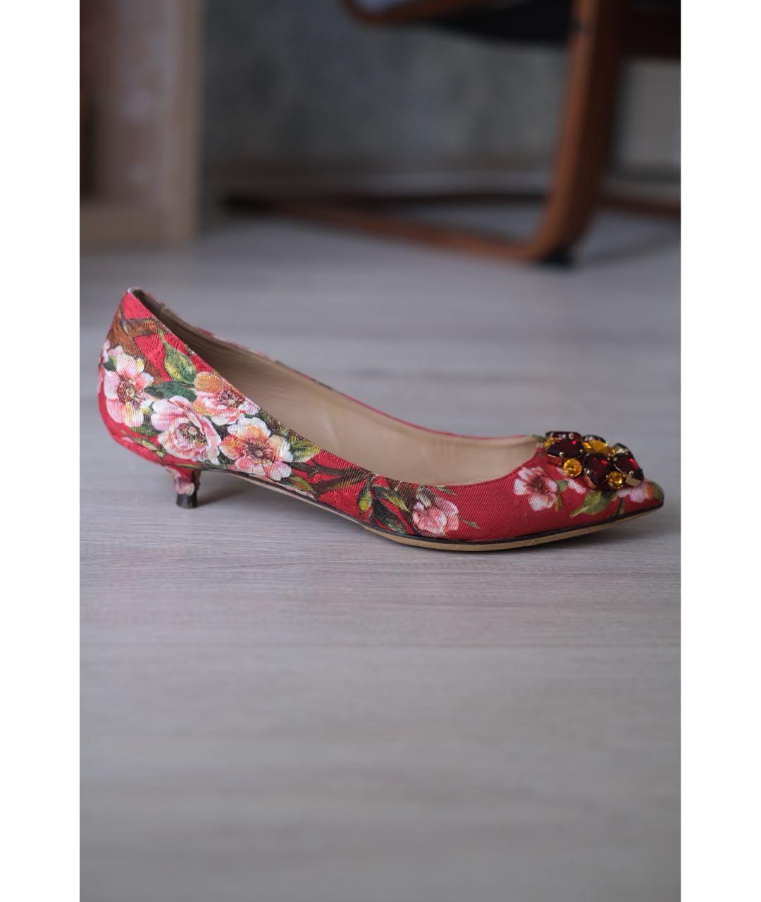 DOLCE&GABBANA Мульти текстильные туфли, фото 7