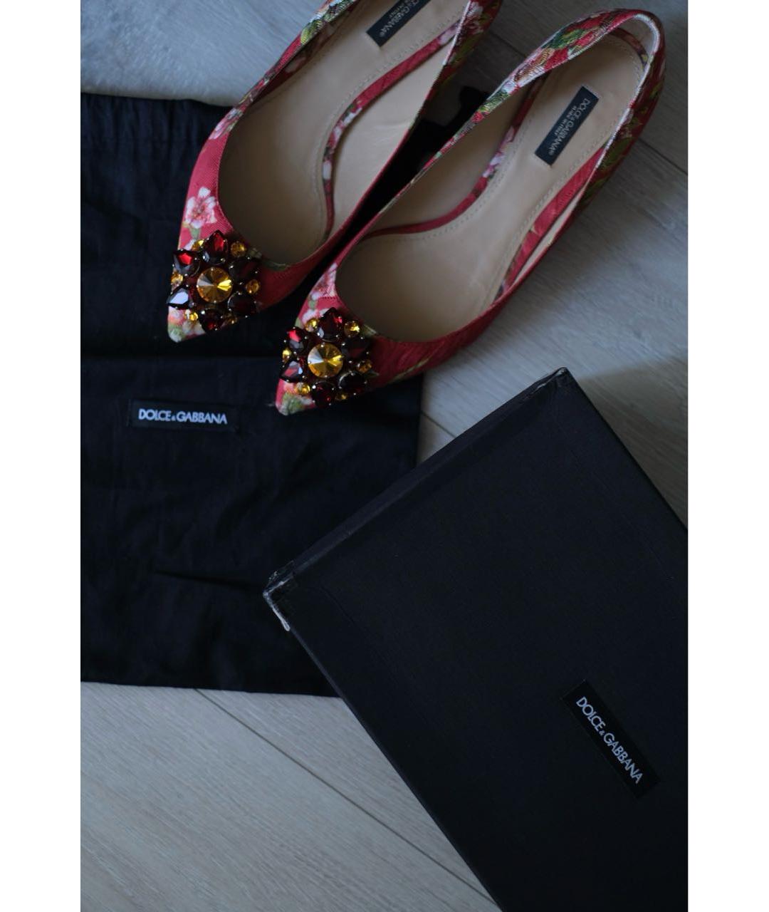 DOLCE&GABBANA Мульти текстильные туфли, фото 6