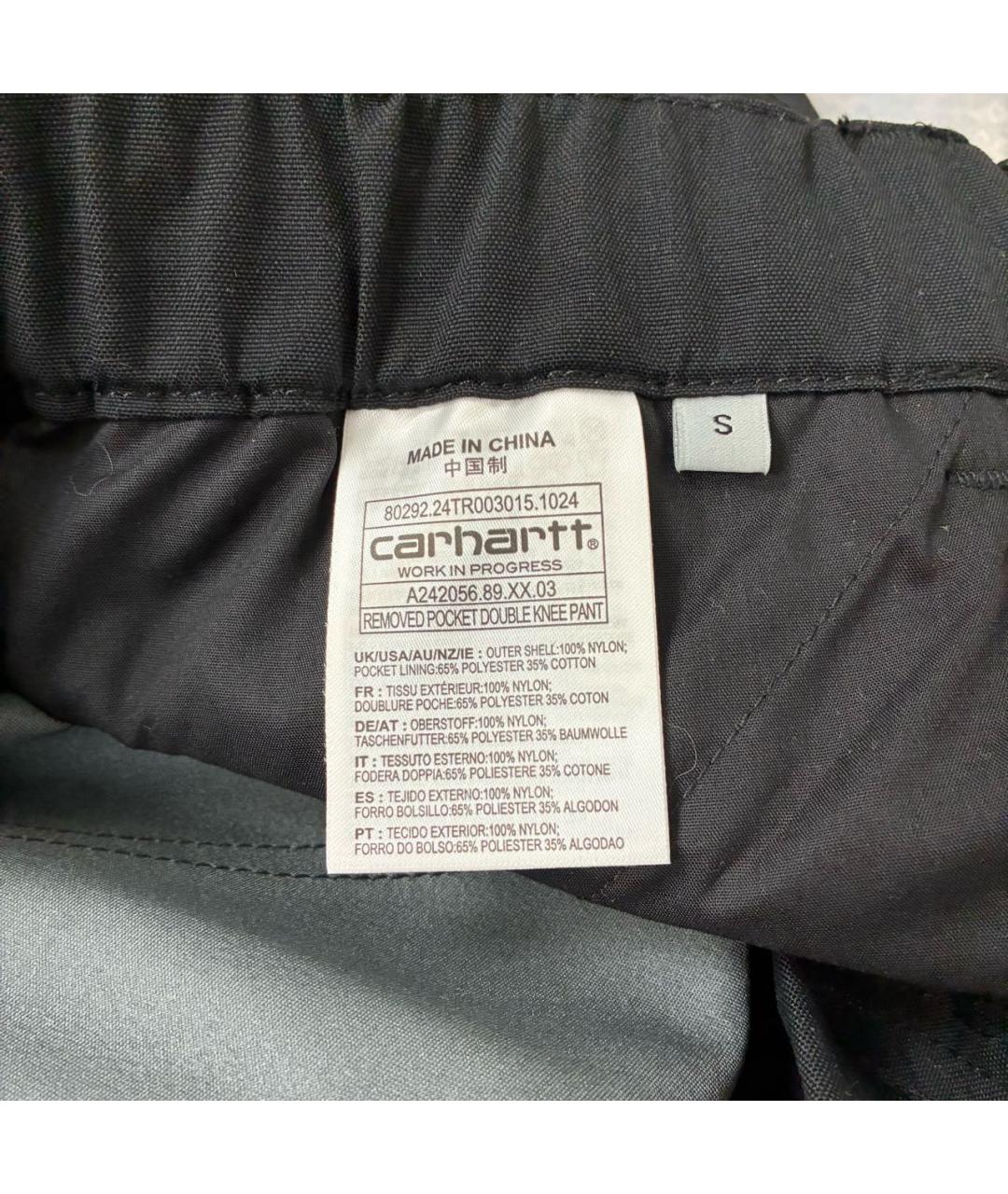 CARHARTT WIP Черные полиамидовые повседневные брюки, фото 6