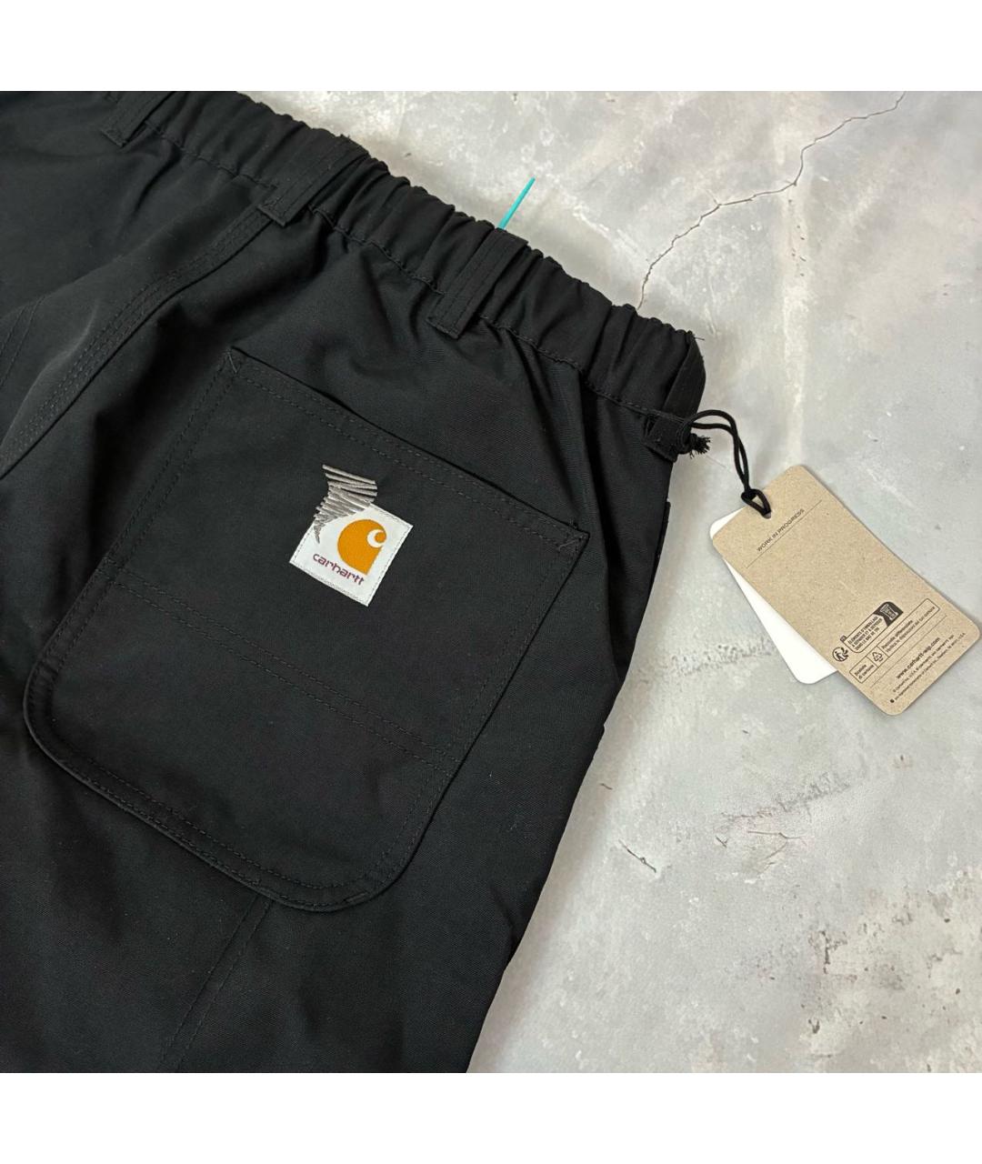 CARHARTT WIP Черные полиамидовые повседневные брюки, фото 4