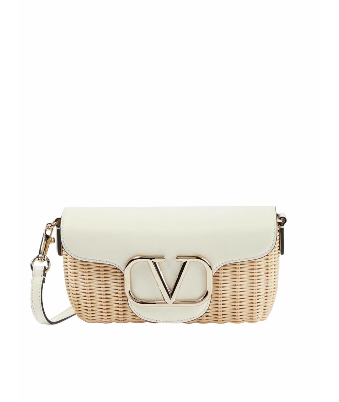 VALENTINO Бежевая пелетеная сумка через плечо, фото 9