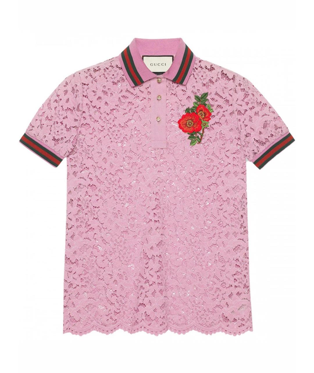 GUCCI Розовая хлопковая футболка, фото 1